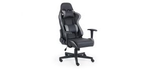 Comet Gaming Chair - Black & Grey Faux Leather