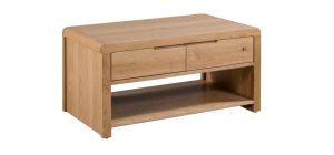 Curve Coffee Table - Solid Oak with Real Oak Veneers