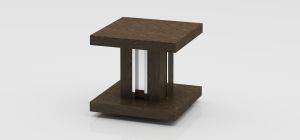 Dark Elm Lamp Table