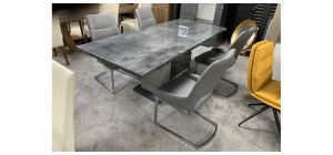 Grey 2m Two-Tone Extending Dining Table (extending From 1.6m To 2m - Without Chairs)