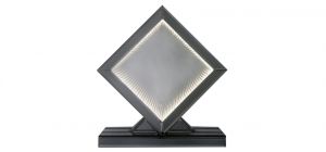 Medium Smoked Mirror White LED Radley Diamond Table Lamp
