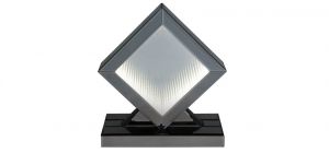 Small Smoked Mirror White LED Radley Diamond Table Lamp