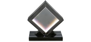 Small Smoked Mirror Rainbow LED Radley Diamond Table Lamp