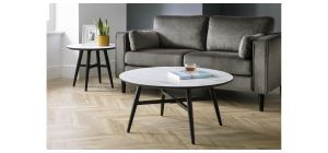 Firenze Marble Effect Coffee Table - White Marble Effect - MDF