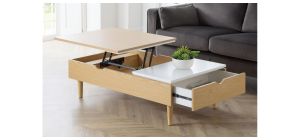 Latimer Lift-up Coffee Table - White High Gloss Lacquer