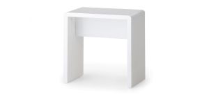 Manhattan Dressing Stool - White - White High Gloss Lacquer - Lacquered MDF