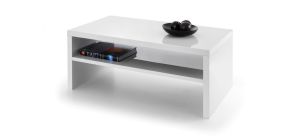 Metro High Gloss Coffee Table - White - High Gloss Lacquer - Lacquered MDF