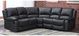 Minesota Bonded Leather Manual Reclining Corner Sofa Grey