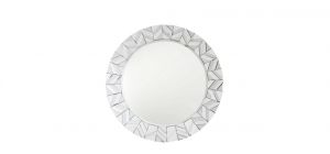 White Stamford Tiled Round Wall Mirror