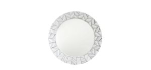 White Stamford Tiled Round Wall Mirror
