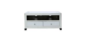 White Stamford Mirror 2 Drawer Entertainment Unit