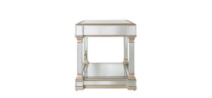 Vesper Mirror Champagne End Table