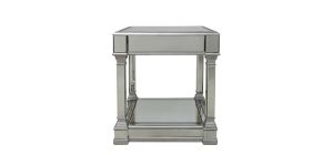 Silver Vesper Mirror End Table