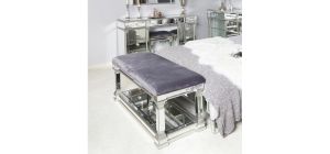 Silver Vesper Mirror Bench