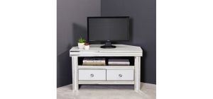 White Stamford Mirror Cornered Entertainment Unit