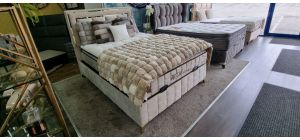 Bed Frame Double 4FT6 Wool Touch With Ottoman Storage