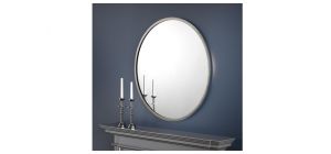 Octave Round Mirror - Pewter Effect Lacquered Finish