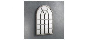 Opus Window Mirror - Pewter Effect Lacquered Finish