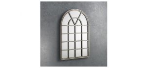 Opus Window Mirror - Pewter Effect Lacquered Finish