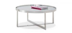 Orla Coffee Table Polished Stainless Steel Frame with Mirrored Top