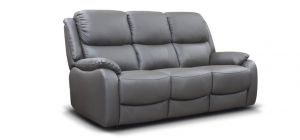 Parker Leather Sofa Set 3 + 2 + 1 Seater Navy Grey