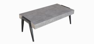 Paxton Rectangular Coffee Table with Black Metal Legs