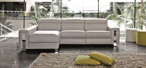 Dubai Semi Aniline Leather Corner Sofa LHF Cream Pedro Ortiz Hand Made Sofa