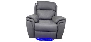 Deny Dark Grey Electric Recliner Armchair With Led Lighting Usb Port