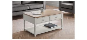 Provence 2 Drawer Coffee Table - Grey Lacquer