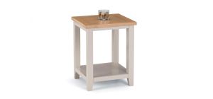 Richmond Lamp Table - Elephant Grey - Low Sheen Lacquer - Solid Oak with Real Oak Veneers