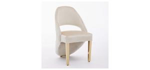 Pair Of Santorini Cream Gold Dining Chairs