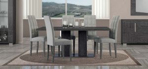 Sarah Grey Birch 1.8m (Extending to 225cm) Dining Table With Six Grey Upholstered Chairs
