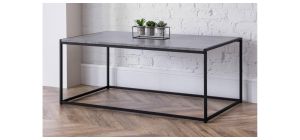 Staten Coffee Table - Concrete Effect - Powder Coated Steel