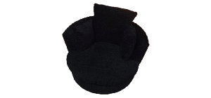 Dylan Swivel Armchair Zina Chenille Black Delivery in 8 Weeks