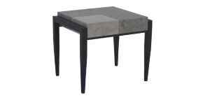 Vermont End Table Black Metal Legs