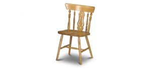 Yorkshire Fiddleback Chair - Honey Lacquered Finish - Solid Malaysian Hardwood