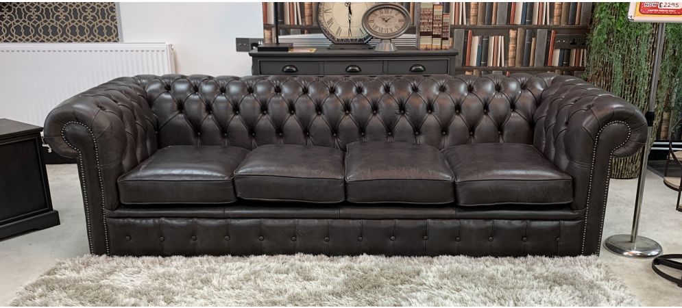Studded chesterfield sale sofa
