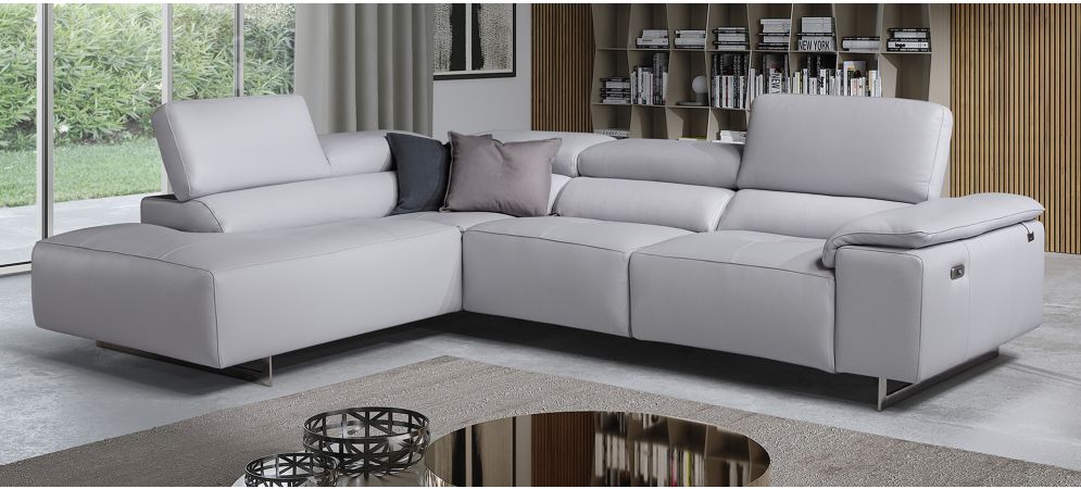 Leather corner discount power recliner sofa
