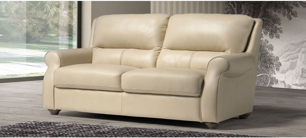 Classic Cream Leather 3 2 Sofa Set
