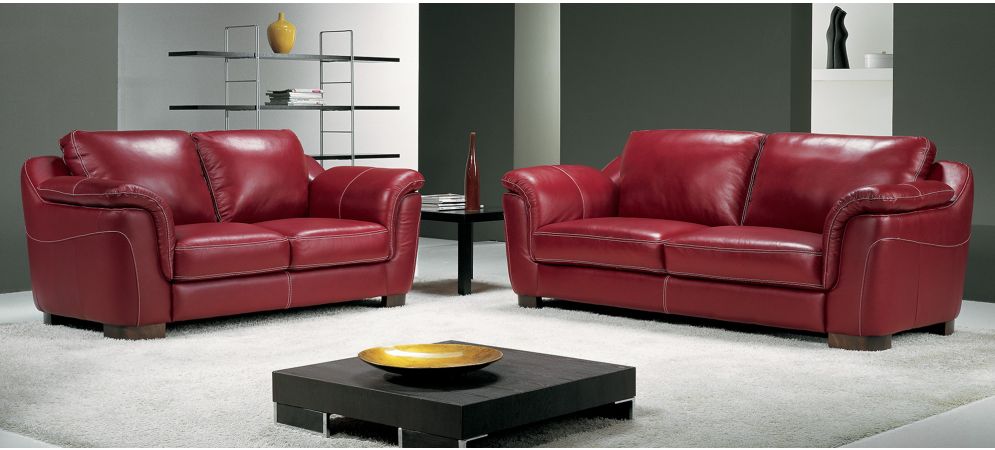 Leather sofa store set online