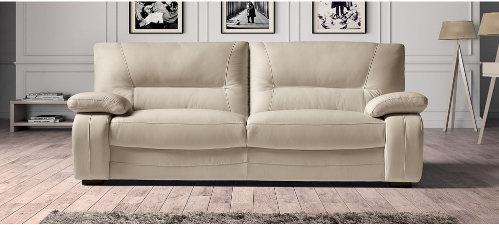 Cream leather lounge shop suite