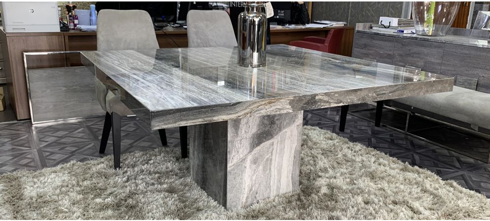 Square granite shop dining table