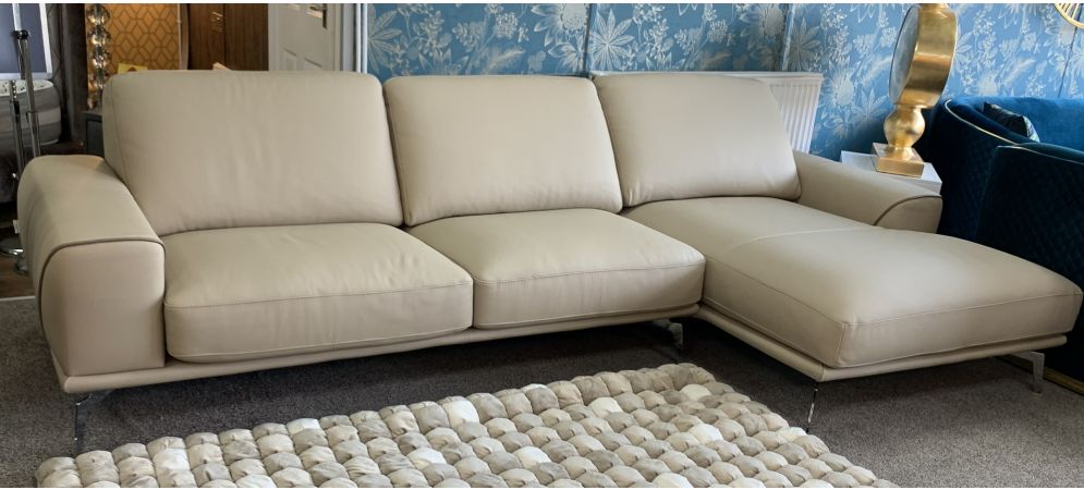 Leather couch store with legs