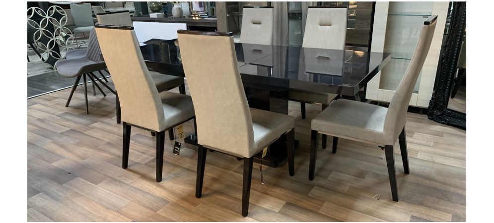 Glass top dining table set 6 outlet chairs online