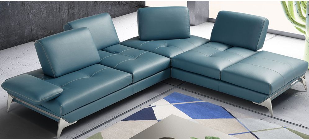 Turquoise leather sectional discount