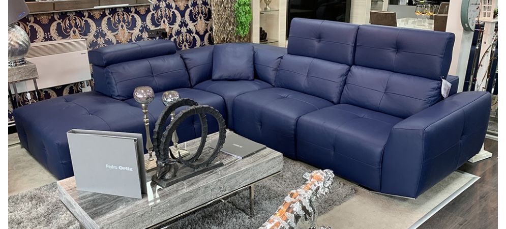 Made leather shop corner sofa