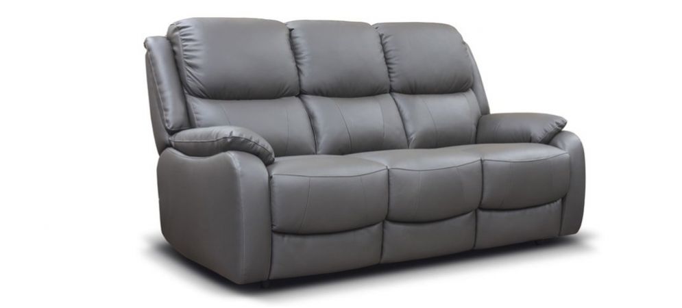 Parker Leather Sofa Set 3 2 1, Grey Leather Sofa 3 2 1