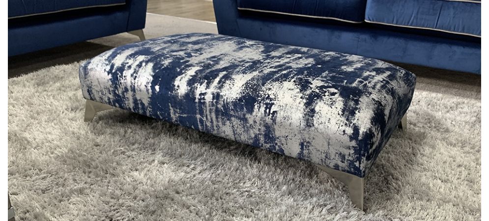 Grey couch blue ottoman store