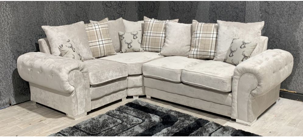 Verona fabric top corner sofa