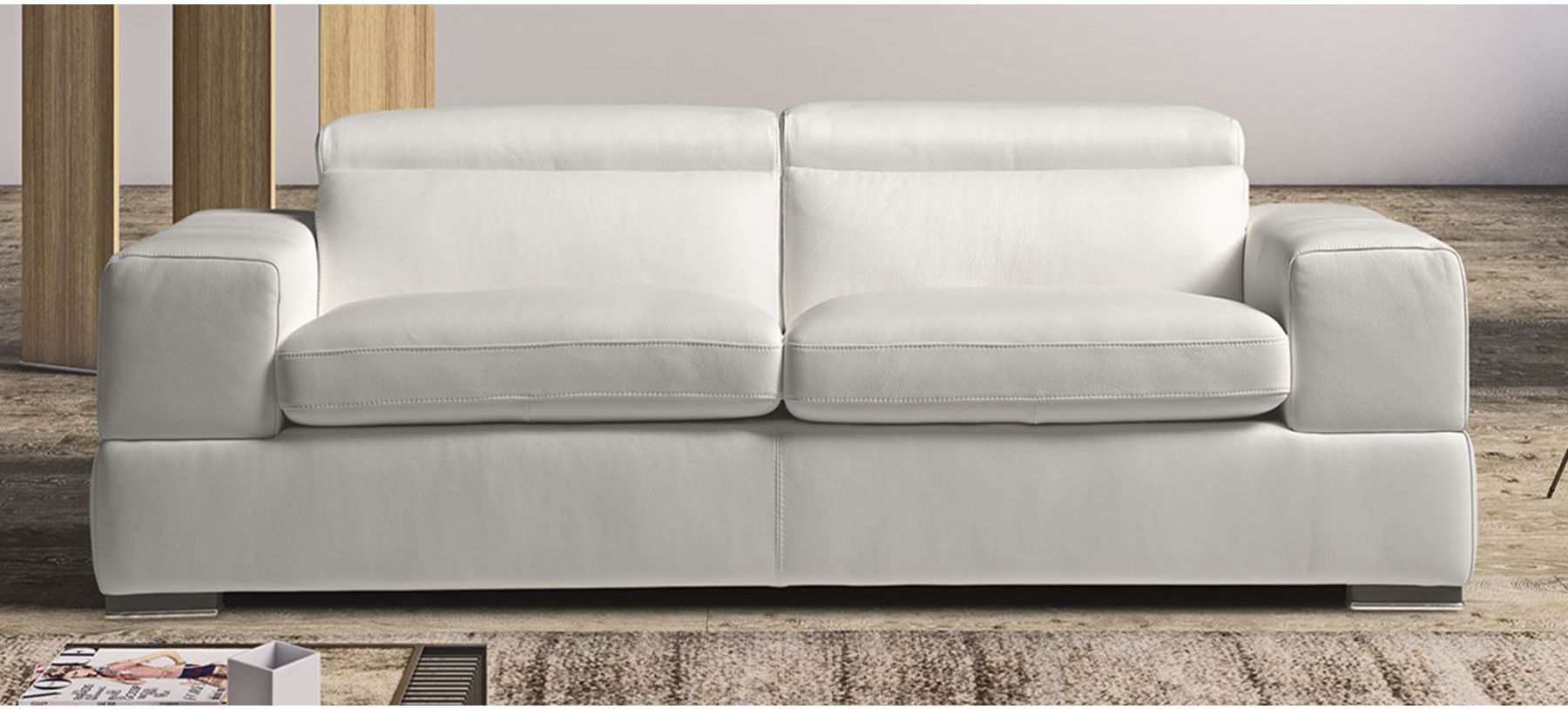 Leather Sofas With Adjule Headrests